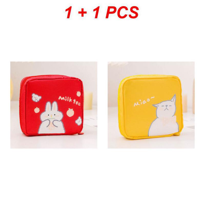 1~4PCS Sanitary Napkin Bags High Capacity Durable Portable Household Products Pads Oxford Cloth Mini Convenient Storage