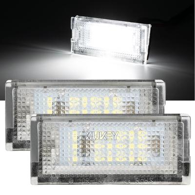 2PCS Car License Plate Light For BMW E46 3er 4D 1998-2005 Rear Tail Number Plate Lamp Upgrade Lighting Assembly Error