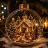3D Christmas Snow Globe Ornament Xmas Tree Santa Snowman Glowing Hanging Decor Home Party Christmas Accessories New Year Gifts 7