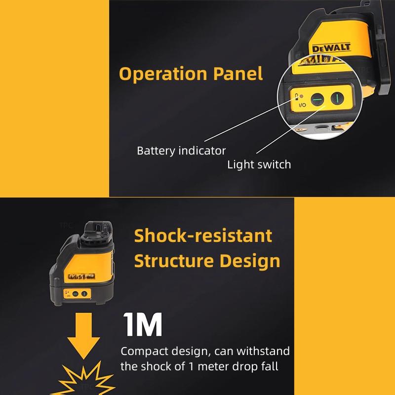 50M High Precision Green Light Laser Leveler Portable Automatic Leveling Beam Line Measurement Tool