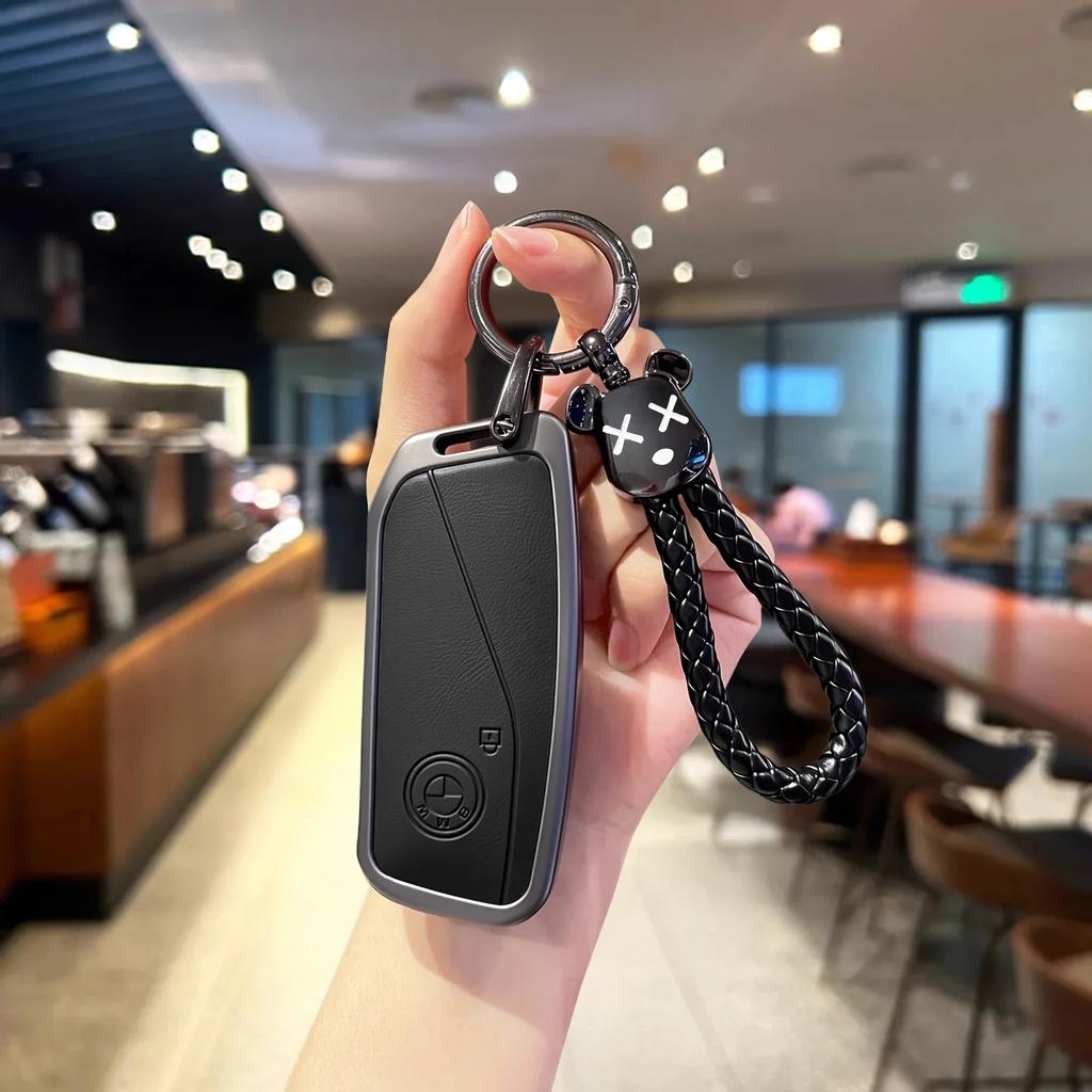 Car Smart Remote Key Case Cover Shell Holder Protector Fob For BMW X7 G07 2023 and BMW 7 Series Keychain Accessories CF1