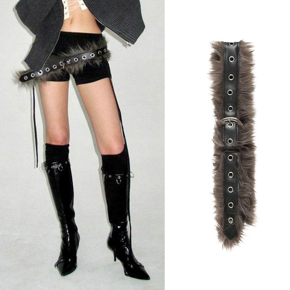 Luxury Design PU Leather Belt Trendy Pin Buckle Waistband Fashion Plush Belt