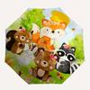 1pc Lovely Animals Fully Automatic Folding Portable Umbrella, 8 Iron Frames, Three-Fold Design, Suitable for All Seasons, Suitable for Outdo