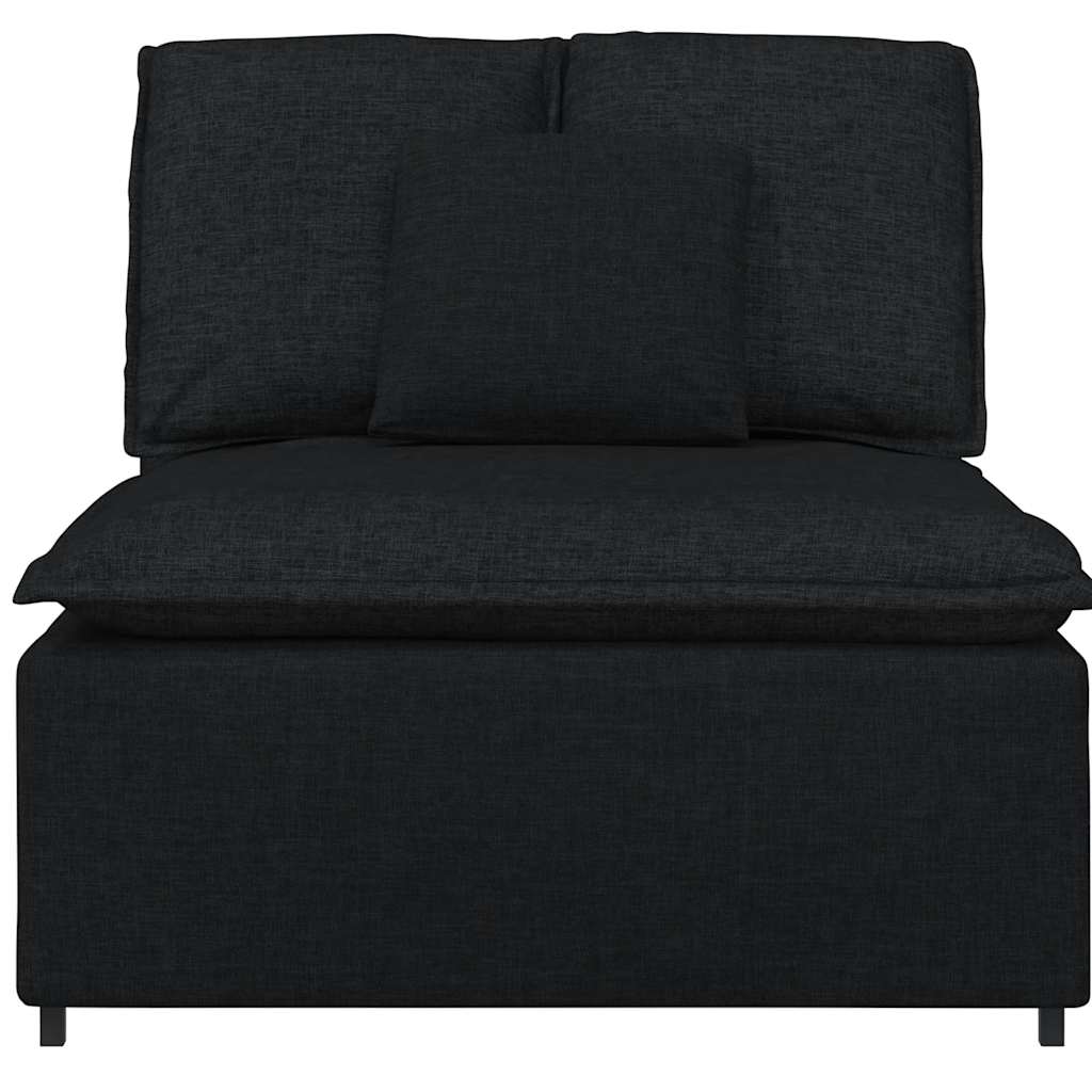 Modular Sofa Center Module with Cushions Black 100 Cm