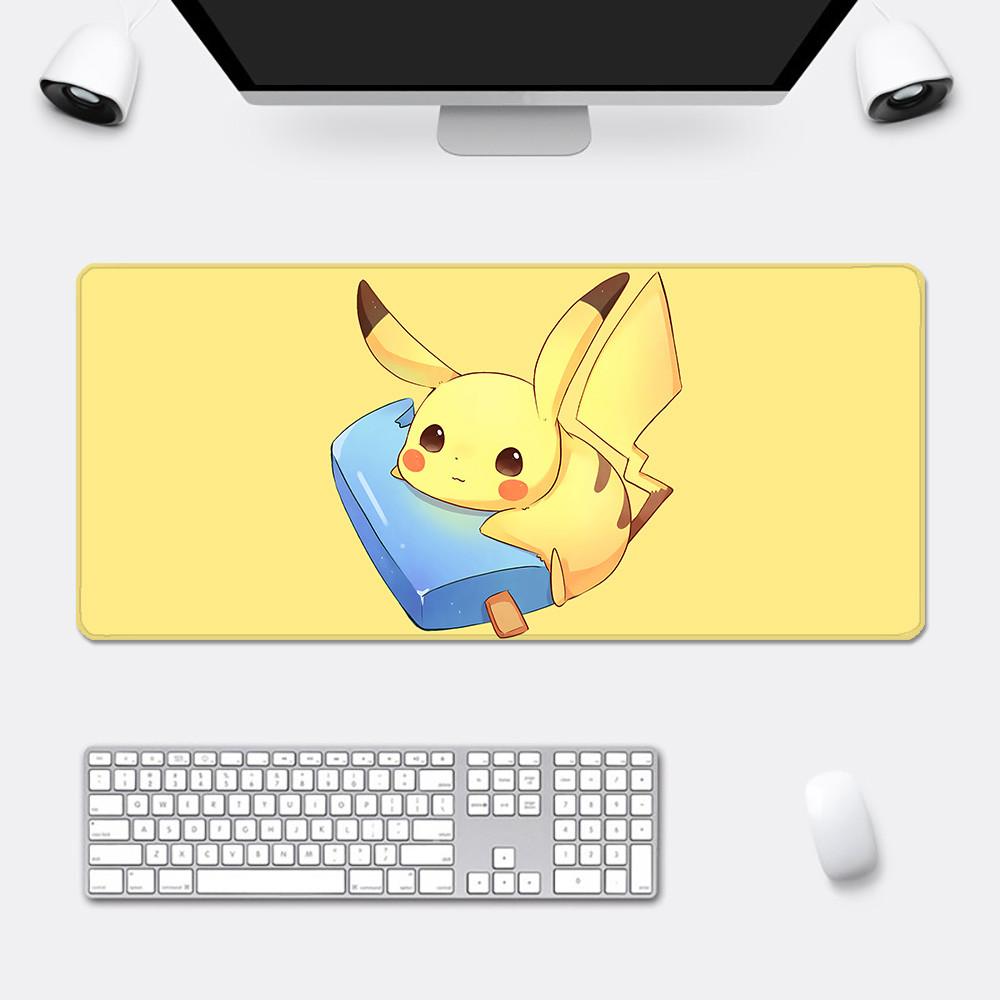 Mousepad HD Printing for Cute Cartoon Pikachus Computer Gamers Locking Edge Nonslip Mouse Pad XXLxcm Keyboard PC Desk Pad