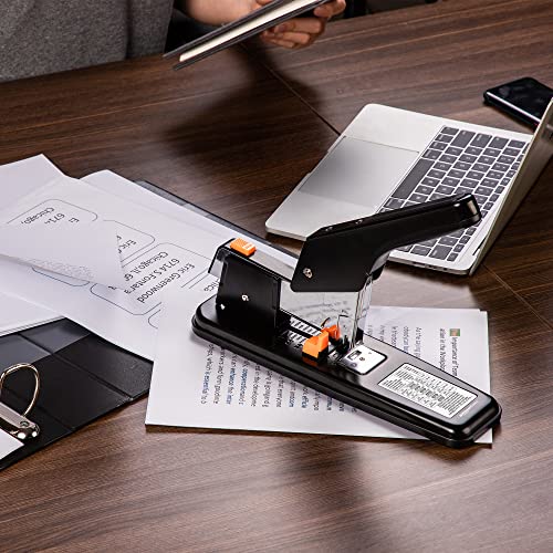 Amazon Basics Desktop Stapler, Large, Heavy-Duty, 210-Sheet Capacity, Black