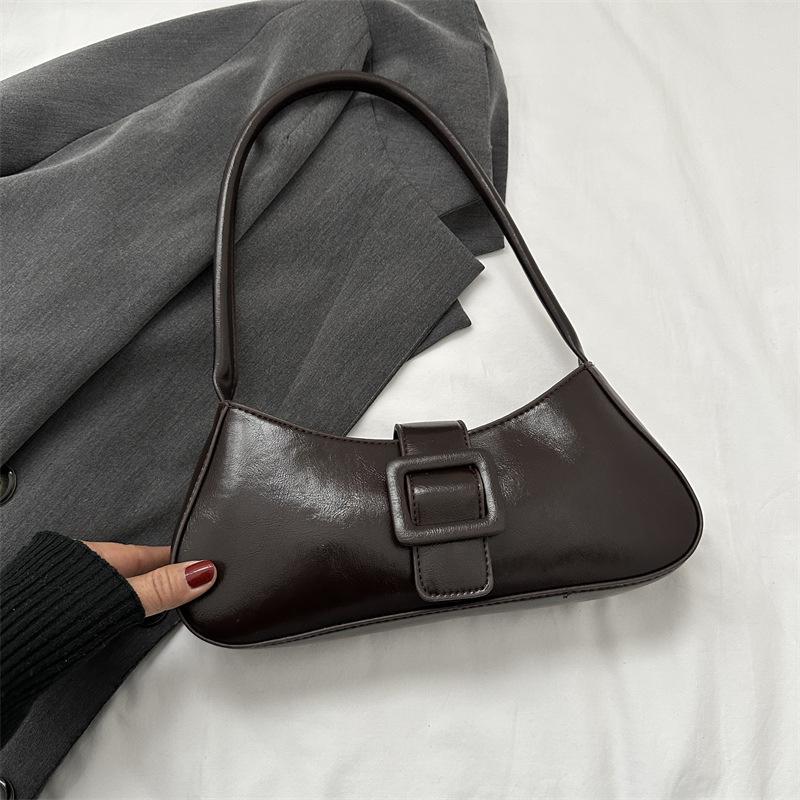 Commuter Handbag Niche Design Solid Color Underarm Bag for Women In Winter New Fashionable Korean Style Shoulder Bag