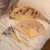 Plastic Chinese Japanese Folding Fan Colorful Folding Fan Decorative Portable Photo Props  Outdoor