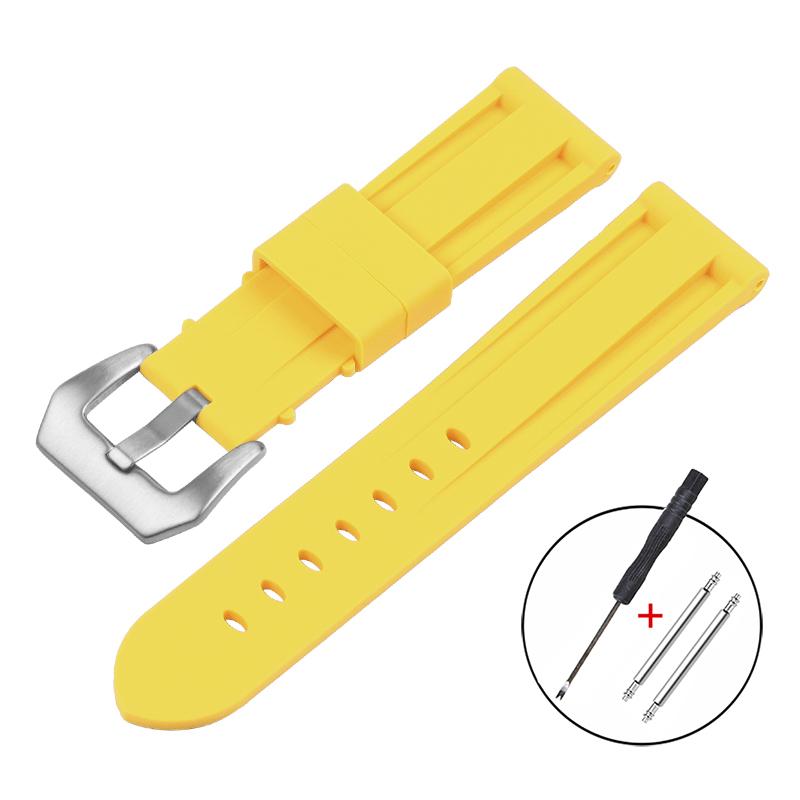 Silicone Watch Band Rubber Bracelet 20mm 22mm 24mm 26mm for Panerai Strap Men Women Sport Replacement Watch Band for Omega Belt