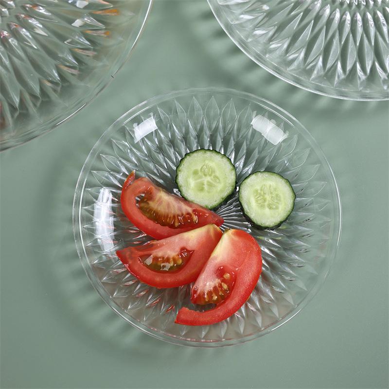 Transparent Fruit Plate for Snacks And Candies Clear Plastic Fruit Tray for Home And Kitchen