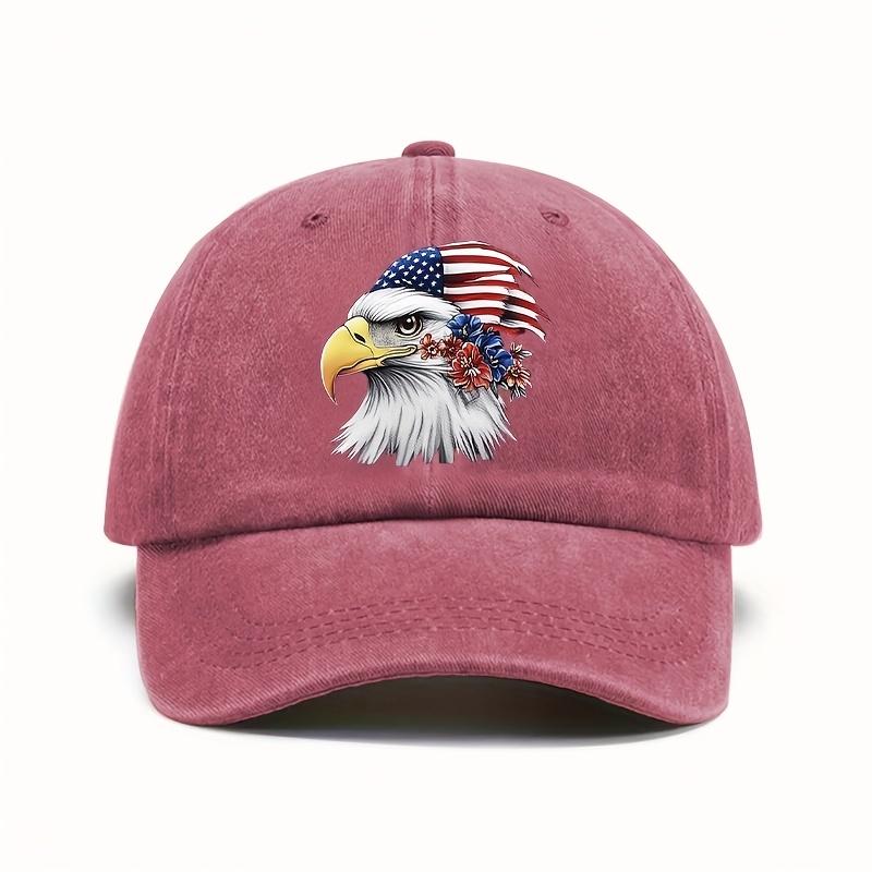 Adjustable Patriotic Eagle Baseball Cap  Lightweight Polyester Sun ProtectionIdeal for Outdoor Activities Like Fishing  Golf