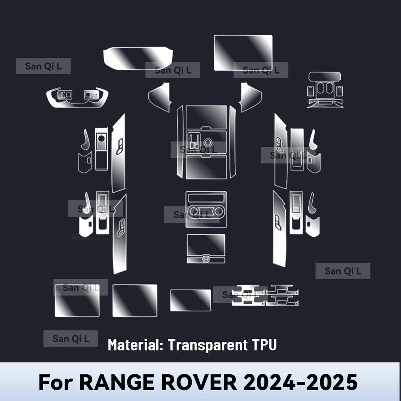 For RANGE ROVER 2024 2025 TPU Car Navigation Screen Film Gearbox Protective Sticker Anti-scratch Interior Accessories
