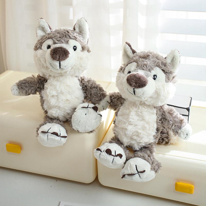 17cm Cute Cartoon Wolf Doll Boy Birthday Children's Day Gift Plush Toys Plushie Stuffed Toys Decoration Christmas Gifts
