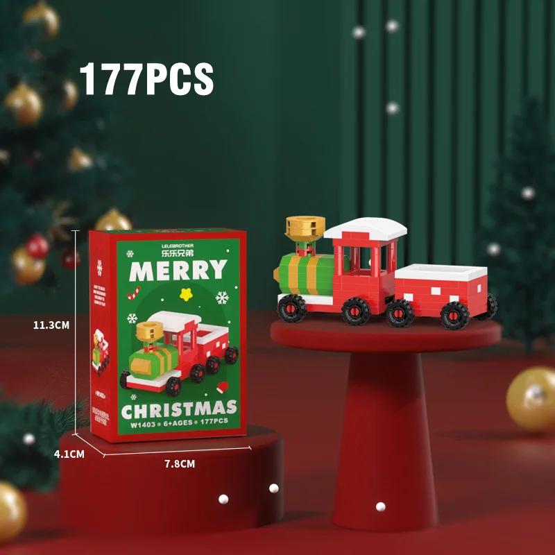 Diy Christmas Building Block Snowman Elk Santa Claus Model Micro Brick Building Block Xmas Tree Decoration Children Toy Gift