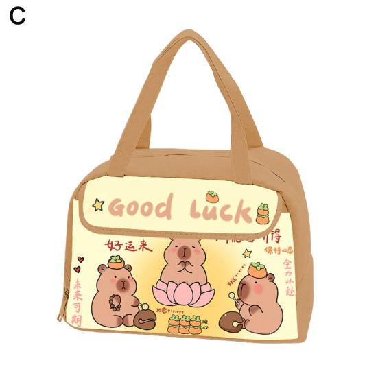 Cartoon Lunch Bag Insulated Bag Large Capacity Zipper Closure Waterproof Easy to Clean Lunch Tote Bag with Handle