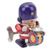 Tinplate Walking Drummer Soldier Wind Up Toy Drumming Decorative Wind Up Toy Adult Kids Collectible Gift