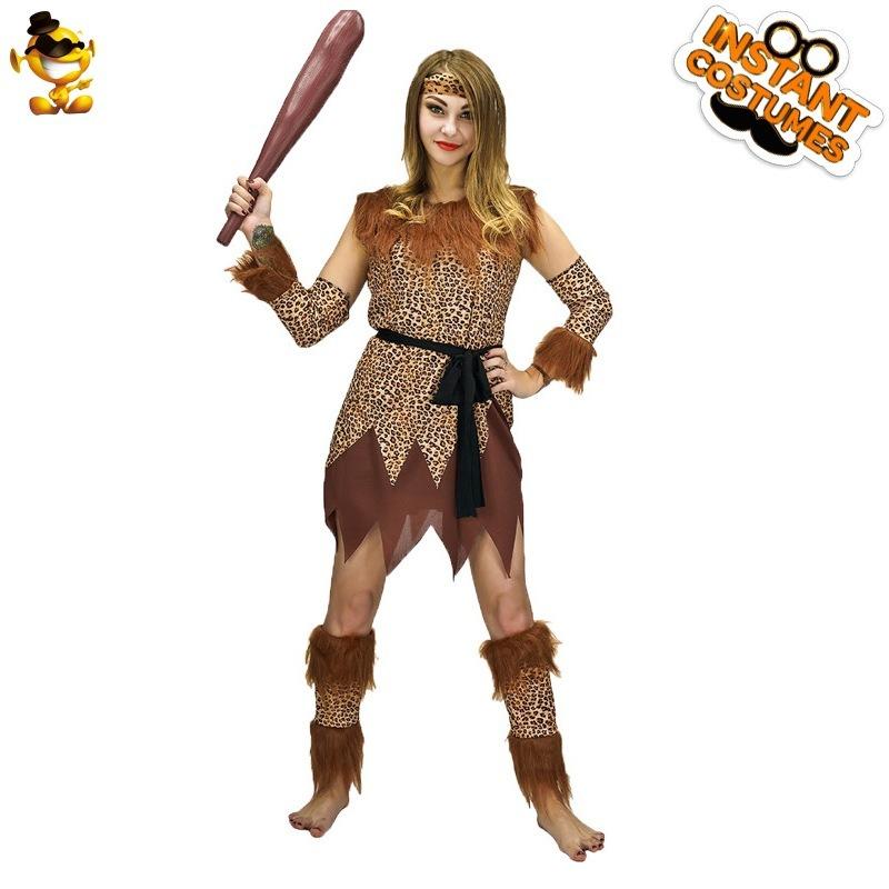 Halloween adult big girl cave primitive savage costume stage show party clothes cosplay costume