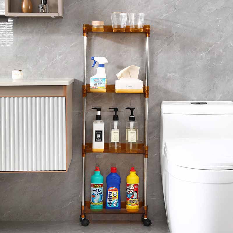 Raft mobil de depozitare Raft interspațial Raft de depozitare pentru bucătărie Raft de depozitare pentru baie Raft de depozitare pentru frigider Suport de finisare cu cusături laterale