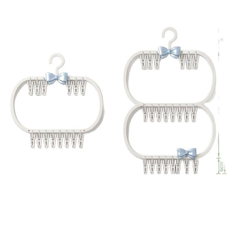 Baby Clothes & Sock Drying Rack | Multi-Clip Hanger for Bibs & Accessories