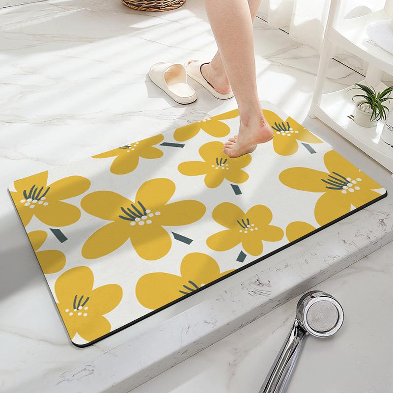 Small Fresh Bathroom, Diatom Mud Floor Mat, Toilet, Toilet, Kitchen Non-slip Foot Mat, Door Mat At the Entrance of the Door