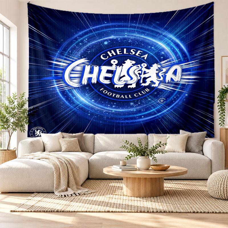 Chelsea FC Wall Tapestry, Soft Fabric Wall Hanging, Decorative Backdrop For Bedroom Home Wall Art