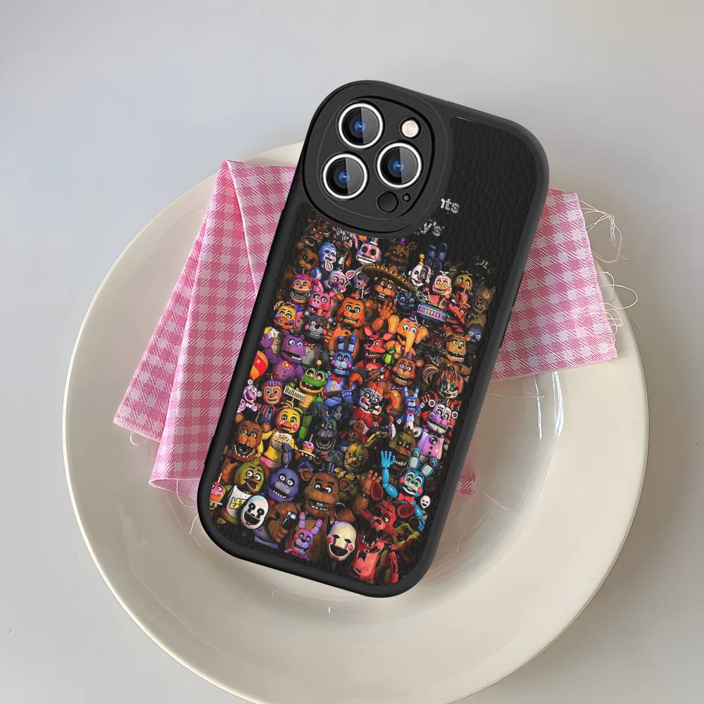 Game F-Five N-Nights At F-FreddyS Phone Case For IPhone 16 15 14 13 12 11 Pro Max Plus Leather Soft Cover