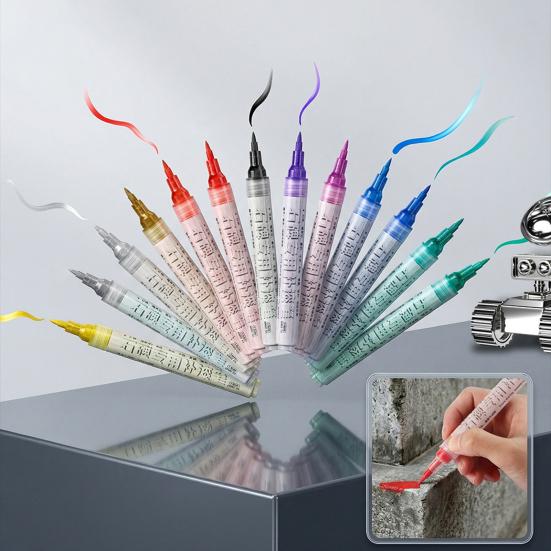 Permanent Paint Pen Oil-Based Markers Quick Dry Waterproof Marking Pens for