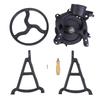 Hand Crank Corn Sheller with Stand Cast Steel Wooden Handle Manual Corn Thresher Shelling Machine Black