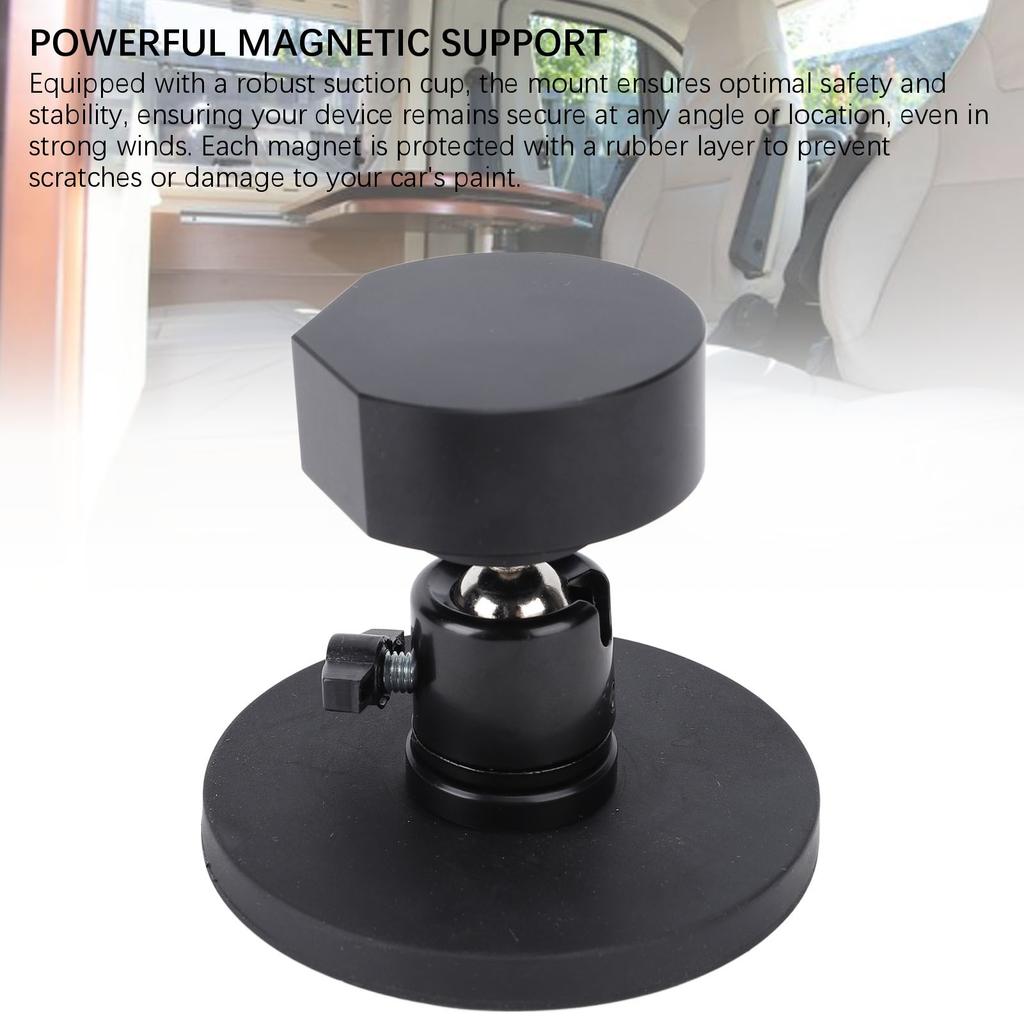for Mini Magnetic Roof Mount 66LB Strong Suction Adjustable Angle Adaptive Easy Installation for RVs Boats Yachts Trucks