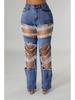 2025 Beaded Ripped Elastic Jeans for Women: Hot Girl Summer Style
