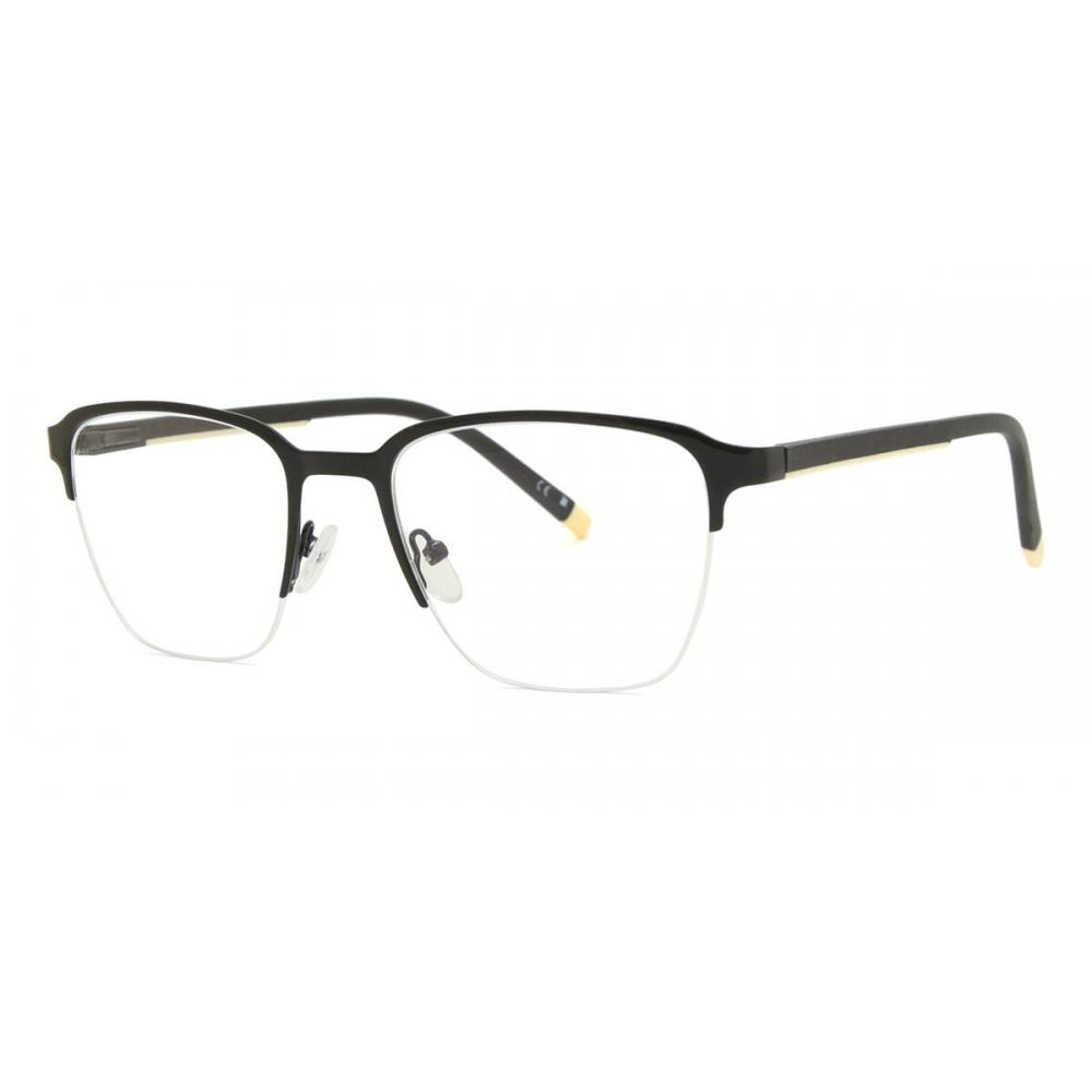 Semi Rimless Square Black Smartbuy Collection Tide 93604 C1 Fashion Unisex Eyeglasses