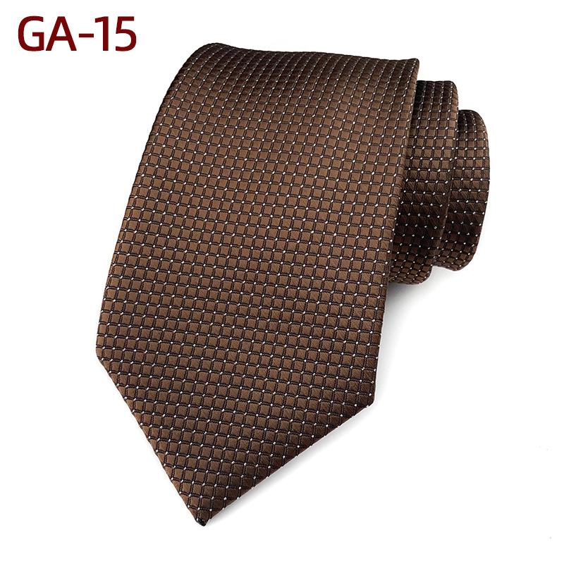 Classic Men's 8cm Plaid Polyester Tie