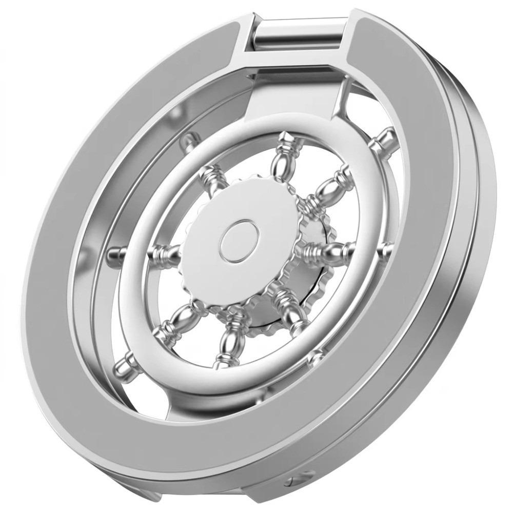 360 Rotating Magnetic Phone Holder Zinc Zinc Zinc Alloy Foldable Phone Grip Phone Ring Holder Desk Use