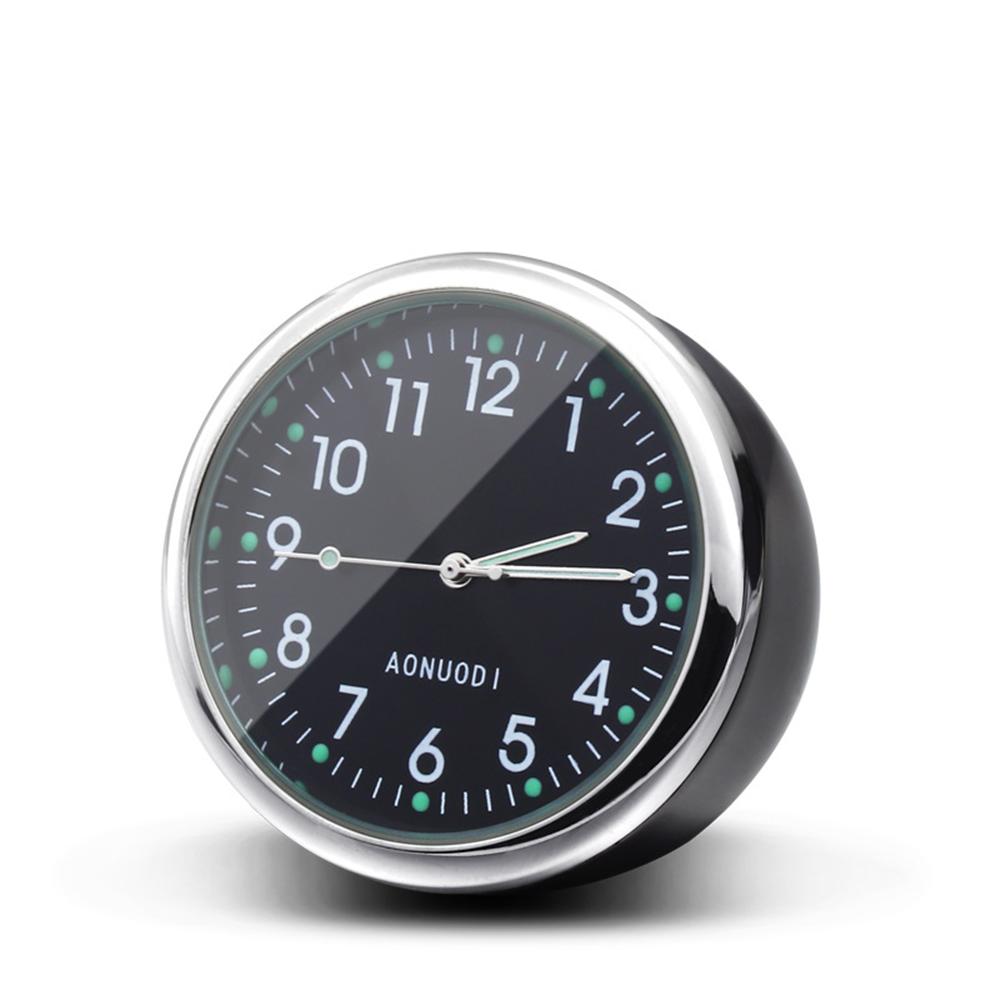 Waterproof Car Dashboard Panel Luminous Clocks + Thermometer + Hygrometer 3 In 1 Kit Motorcycle Bike Boat Mini Watches Ornament