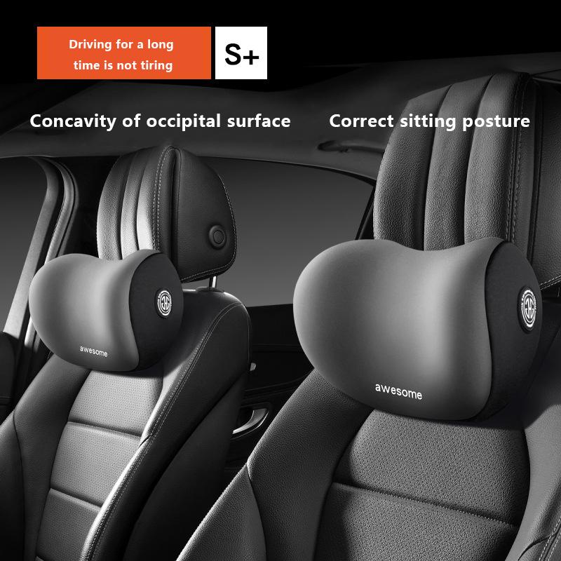 1Pc Memory Foam Car Neck Pillow Protective Lumbar Back Support Breathable Car Headrest Cushion Relieve Stress Car Seat Pillow