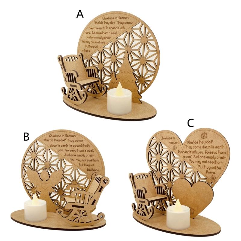 Christmas Memorial Candle Holder Rocking Chair Ornament LED Candle Tealight DIY