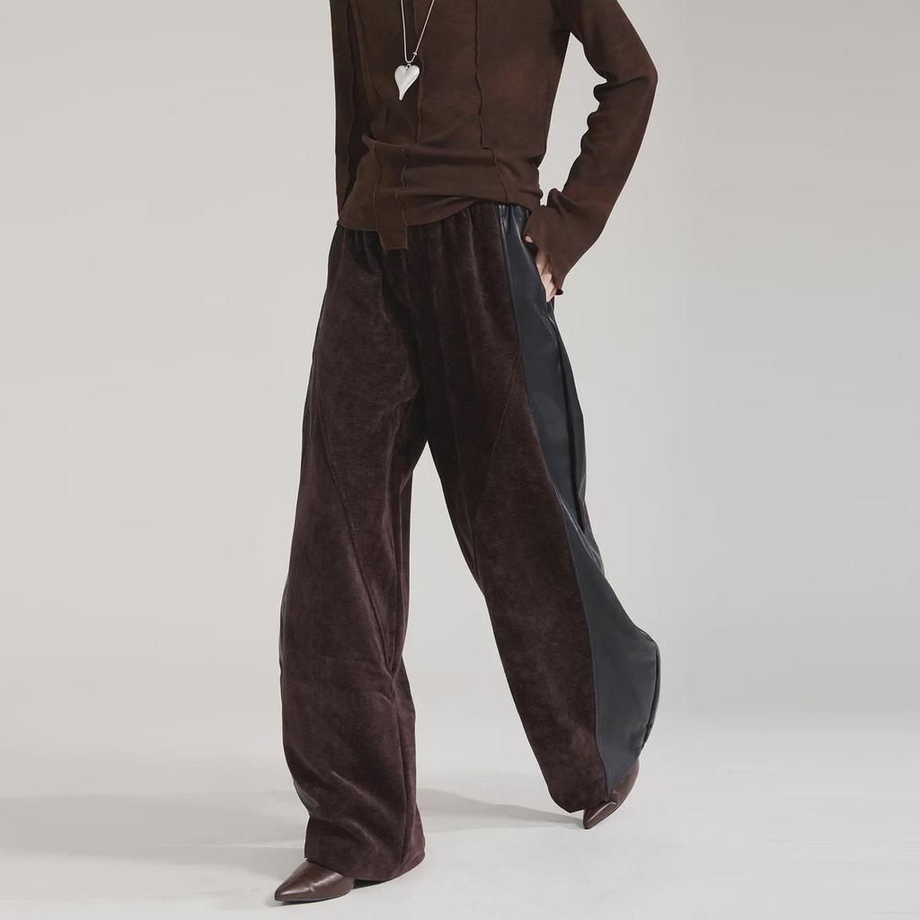 Maillard Women's Wide-Leg Velvet-Lined Sports Sweatpants for Autumn/Winter