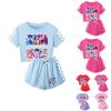 Kpop Cacciatori di Demoni Modello Bambini Manica Corta Pantaloncini Corti Set Pigiama Genitore-Figlio Per Bambini e Adulti