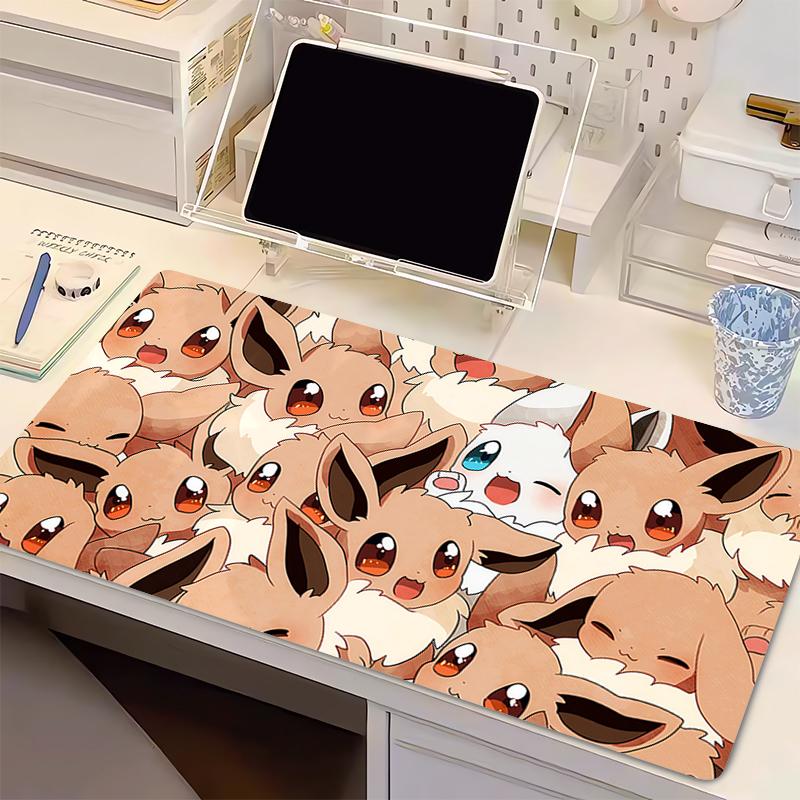 Mouse Pad Gamer Notebook Keyboard Desk Mat kawaii Pokemon Jigglypuff Eevee Gaming Accessories XXL Mousepad Aesthetic Desk Decor