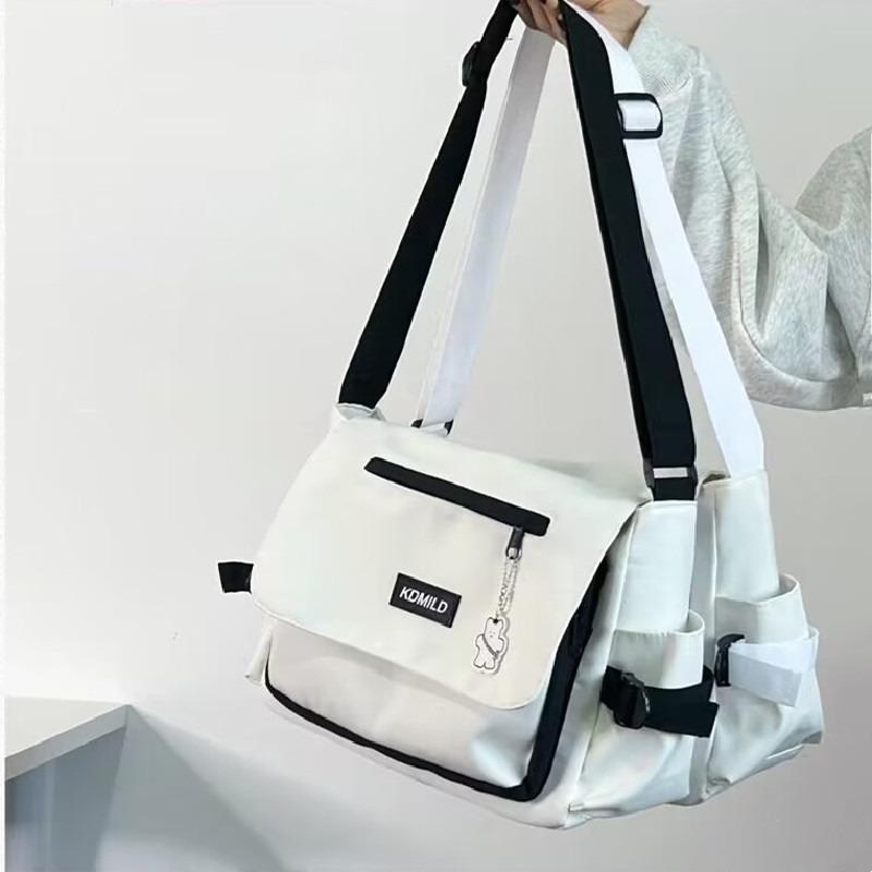 Fashion Nylon Crossbody Bag Large Capacity Shoulder Bag Hiking Travel Messenger Bag