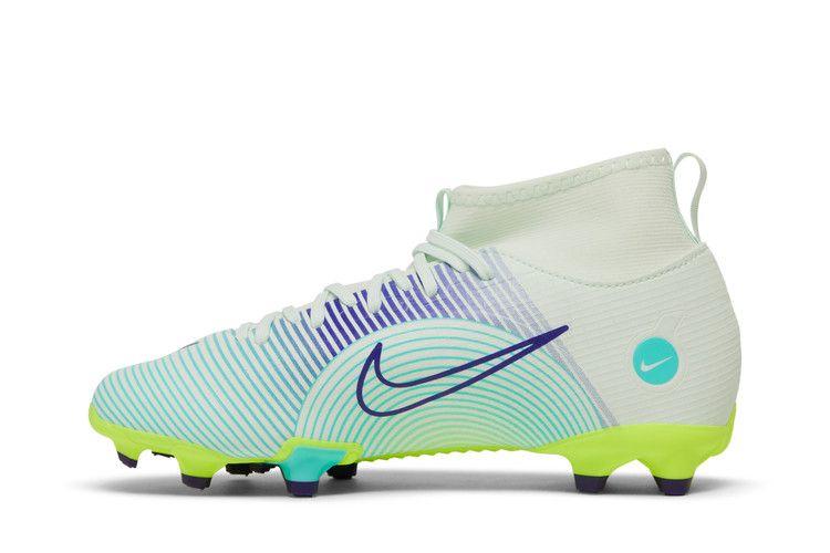 Kids' Sneakers Nike Mercurial Superfly 8 Academy MG GS 'Dream Speed - Barely Green Electro Purple'