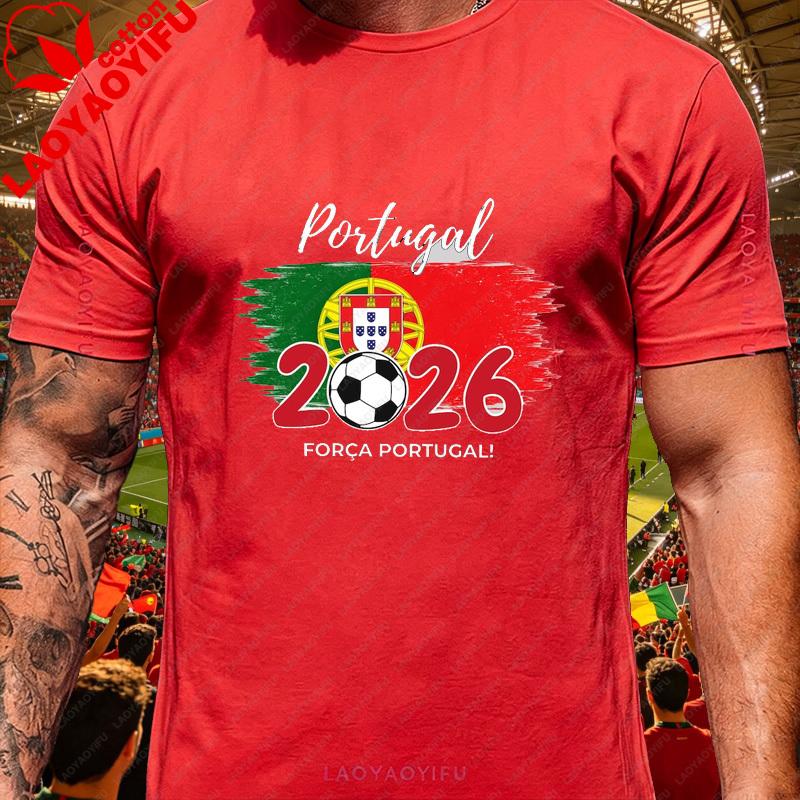 Portugal Quinas Flag Soccer Fan T Shirt Unisex Retro Vintage Football Supporter Casual Streetwear Classic Urban Lifestyle Top
