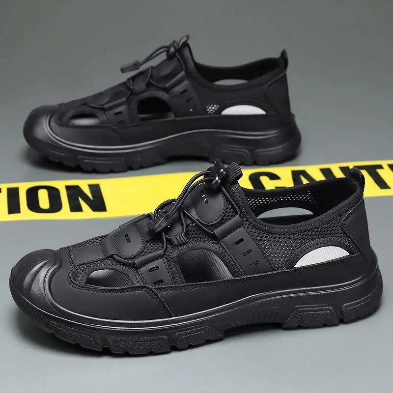 Fashion Closed Toe Male Shoe Mesh Flat Eva New Fashion Comfortable Cheap Liquidation Open Original Pvc Breathable Arrival Men's Sandal