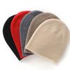 Inverno 100% Cashmere di Capra Lavorato a Maglia Copricapi Donna Tieni Caldo Cappello Berretto Alta Qualità tinta Unita Casual Cappello a Cuffia Skullies