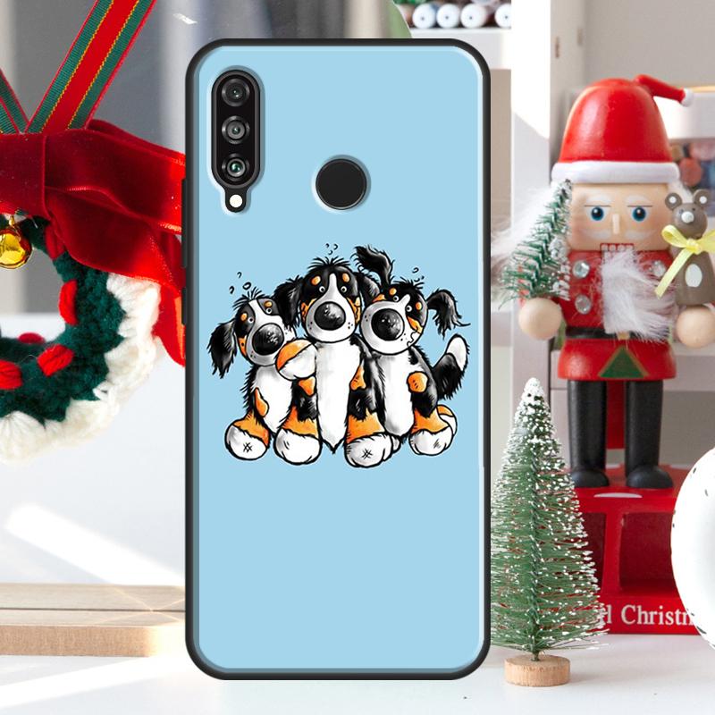 Funny Bernese Mountain Dog For Huawei Nova 7i 8i 11i 12i 12s Y73 Y70 Y90 Y60 Y72 Y61 Y91 9 10 SE P30 Pro P40 Lite Case