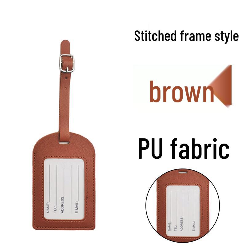 Available: Thickened PU Leather Luggage Tag - Horizontal/Vertical Flap with Pocket and Buckle, Includes Signature Paper.