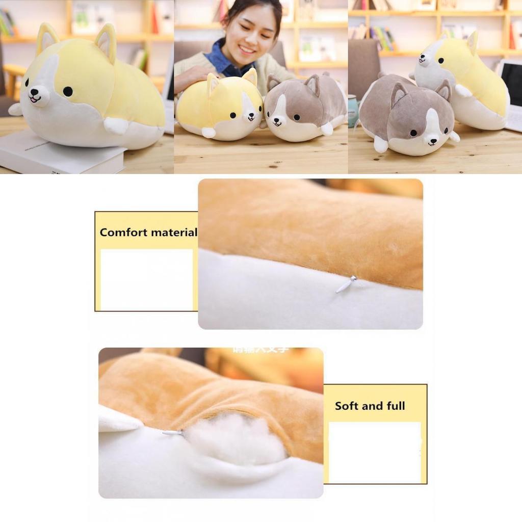 Miaoowa 30/50/60cm Cute Corgi Dog Plush Toy Soft Animal Pillow For All Ages