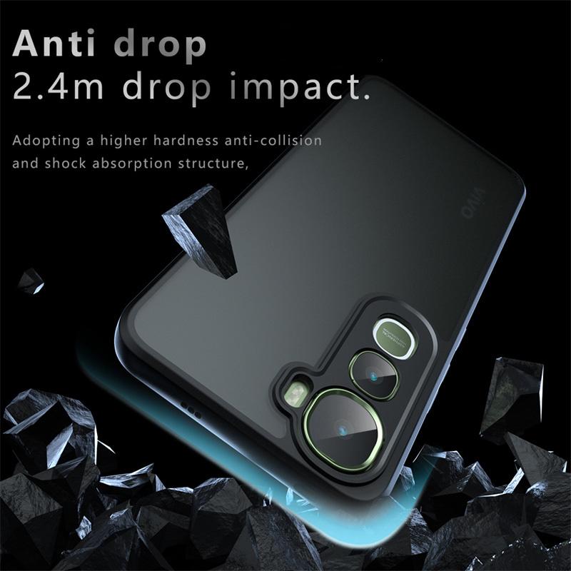 For Vivo Y400 5G Case Vivo Y400 5G Cover Bumper Luxury Matte PC + TPU Shockproof Silicone Protective Phone Cover For Vivo Y400