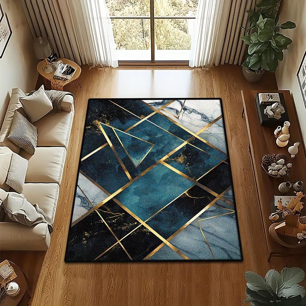 

Imitation Cashmere Washed Bottom Luxury Geometric Marble Mat Machine Washable Soft Plush Indoor Outdoor Living 50x80cm20x31in
