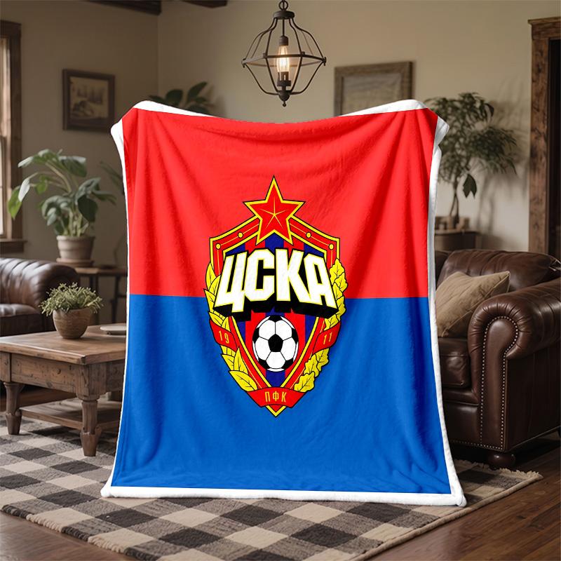 CSKA Moscow Print Flannel Blanket Soft Warm Sofa Bed Throw Blanket For Home Office Bedroom